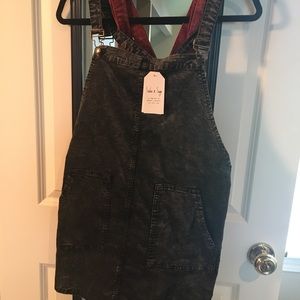 Velvet overall dresses
